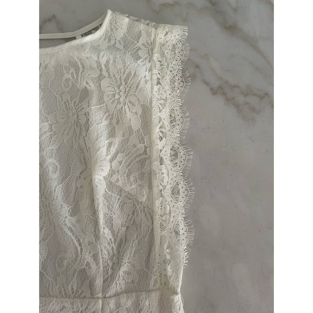NWT Kimchi Blue Women’s Ivory Lace Sleeveless Open Back Dress size 6. - Picture 6 of 15